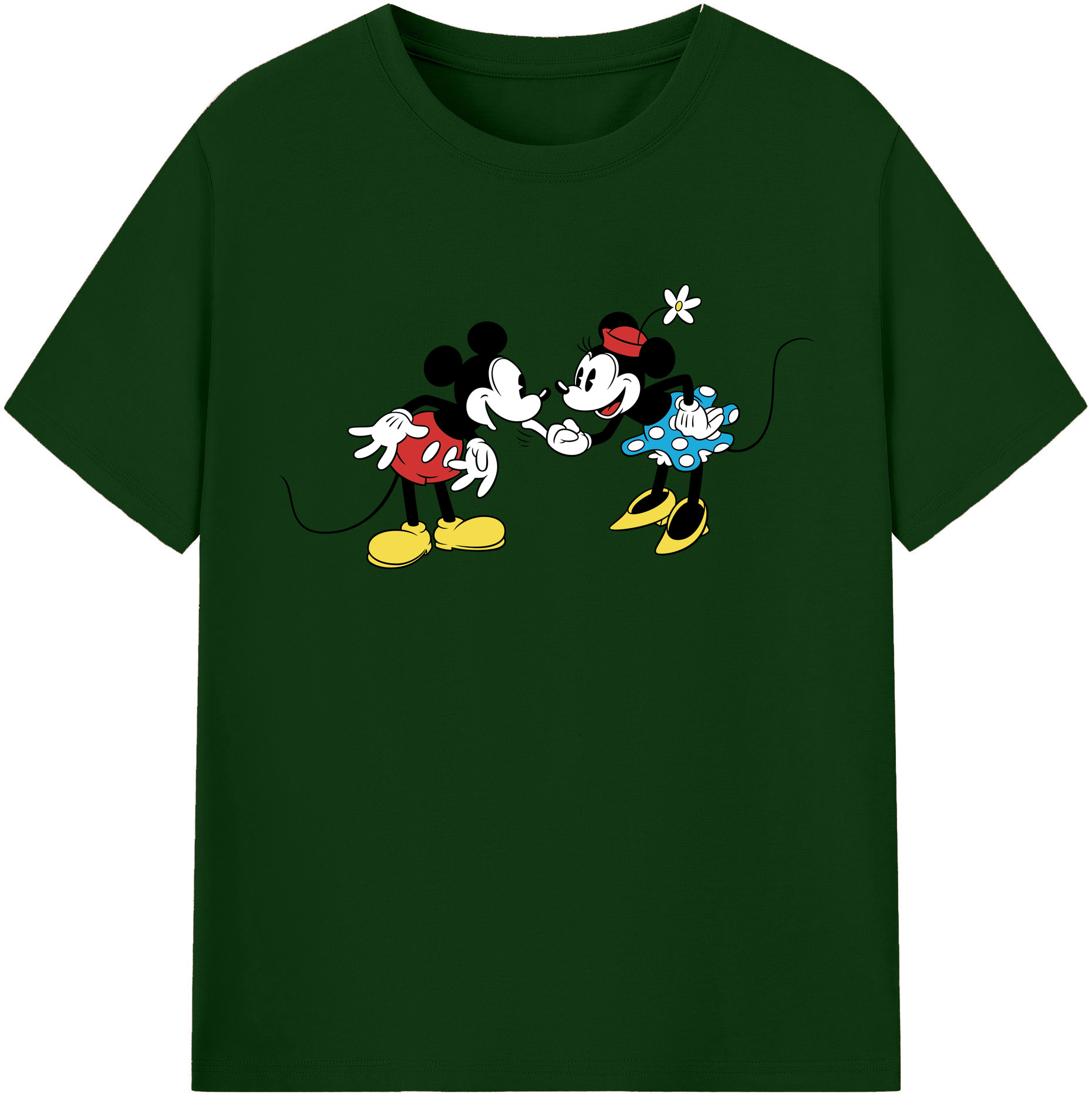 （画像用） ミッキーマウス Mickey Mouse 綿100％半袖Tシャツ（フロントプリント）